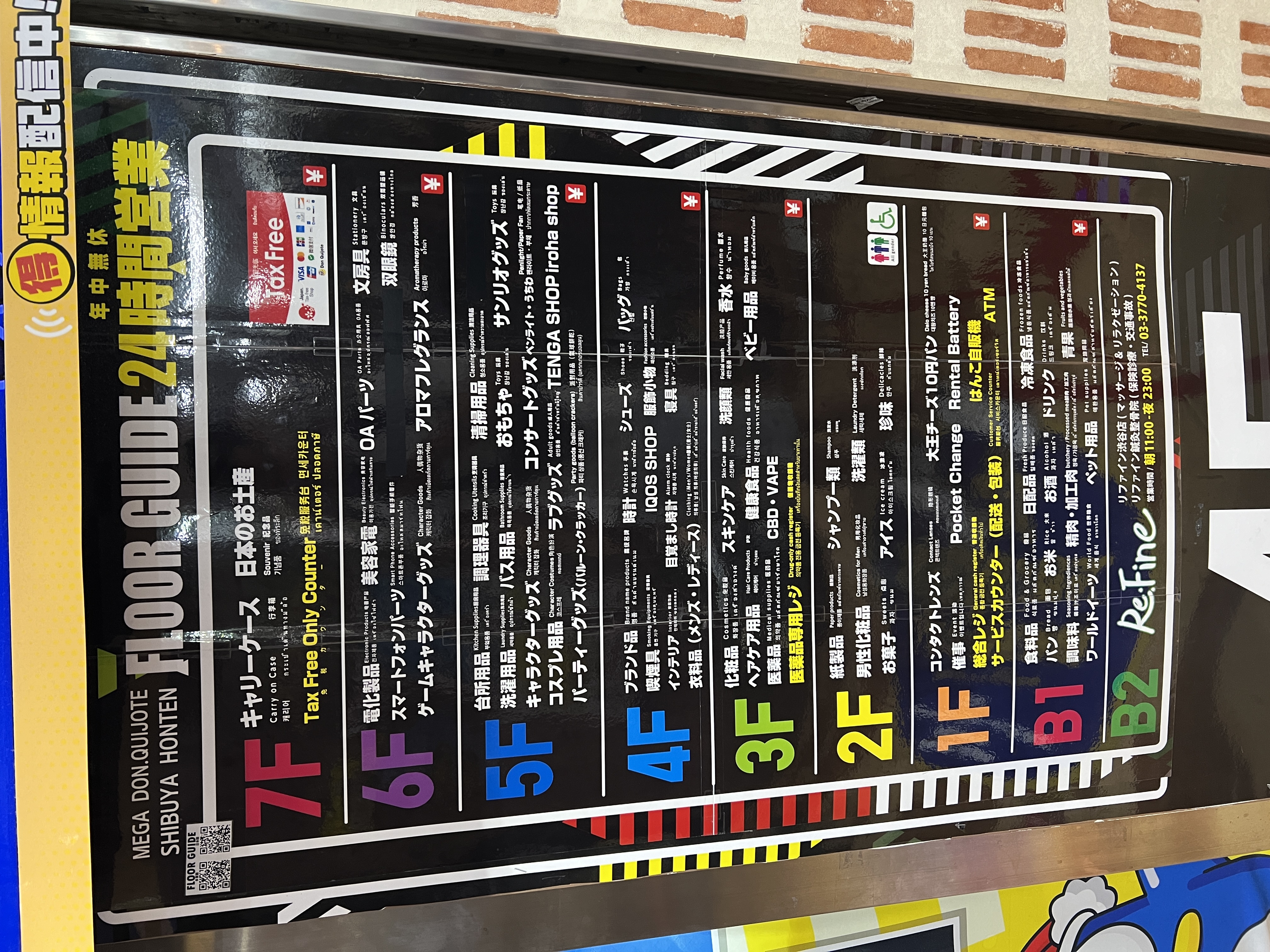 Mega Donquijote Shibuya : plan du magasin